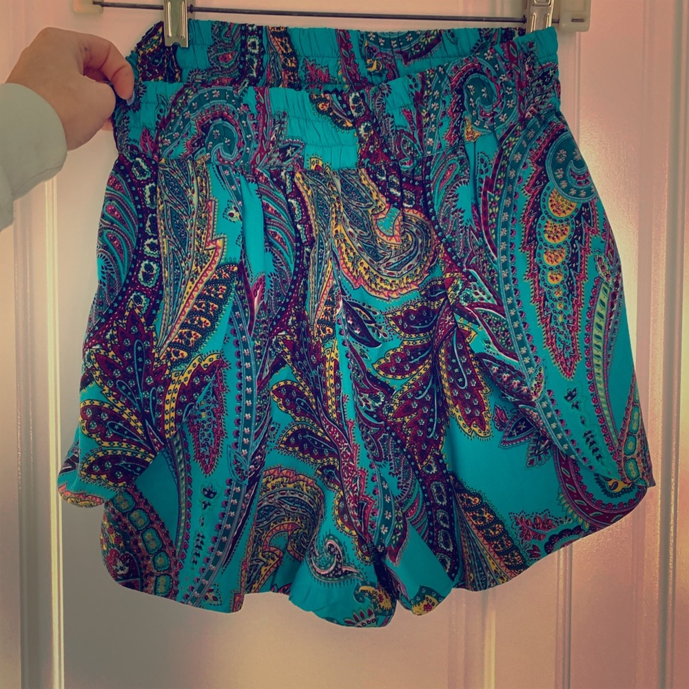 Paisley Silk Shorts